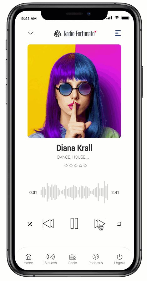 Fortunato - Radio UI Kit for Mobile App - 2