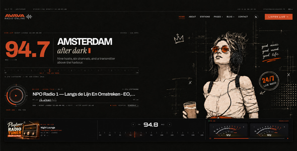 Avava Station - Dynamic HTML Radio Template