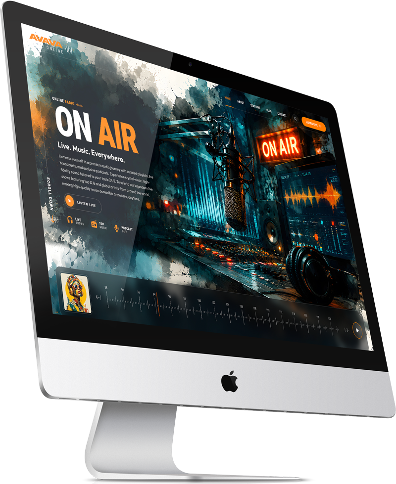 Avava - Online Radio Station HTML Template - 1