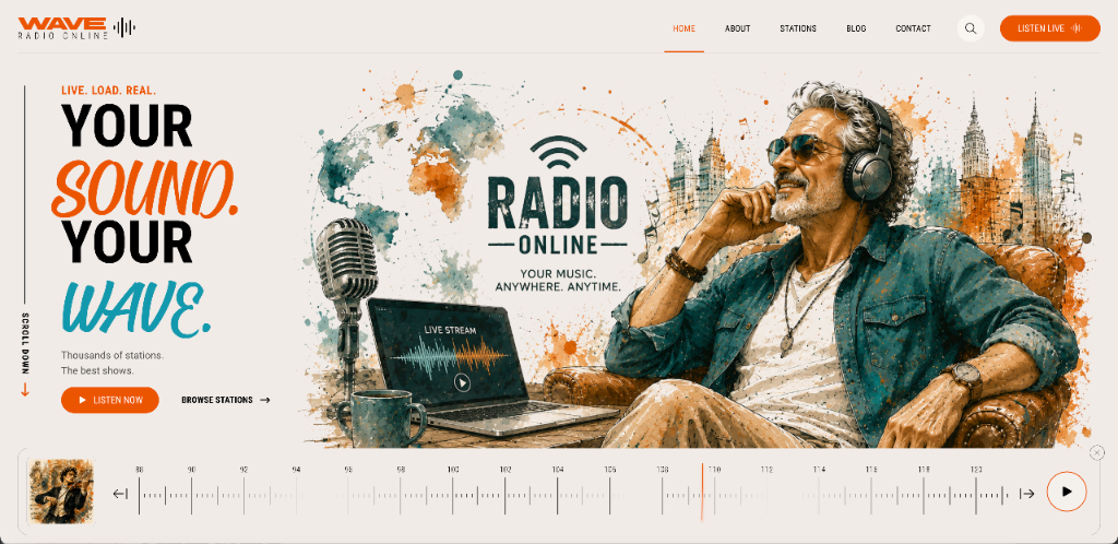 Old Paper Style - Retro Radio