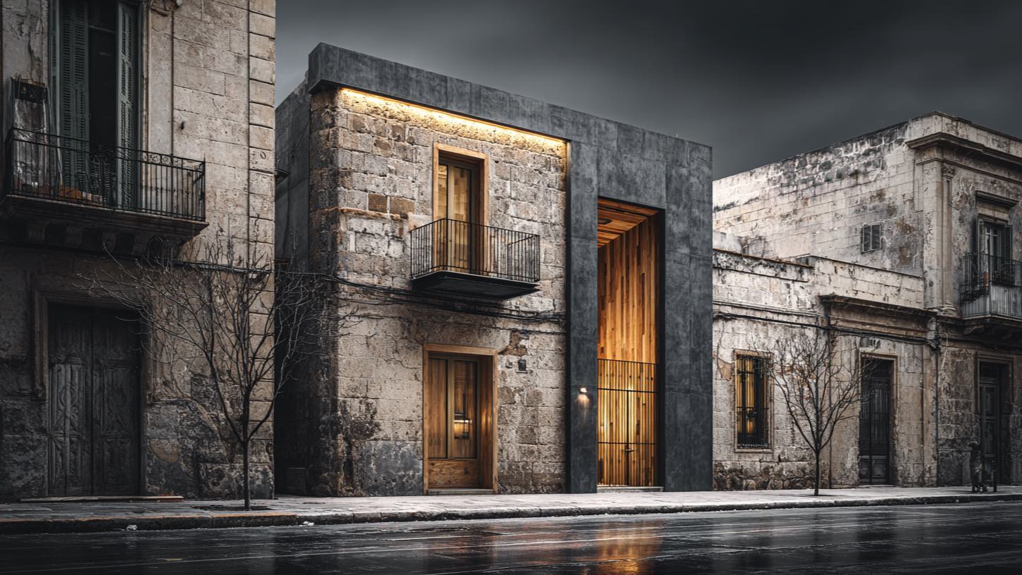 The apartment in Ruzafa, with the measured plan laid over the deed