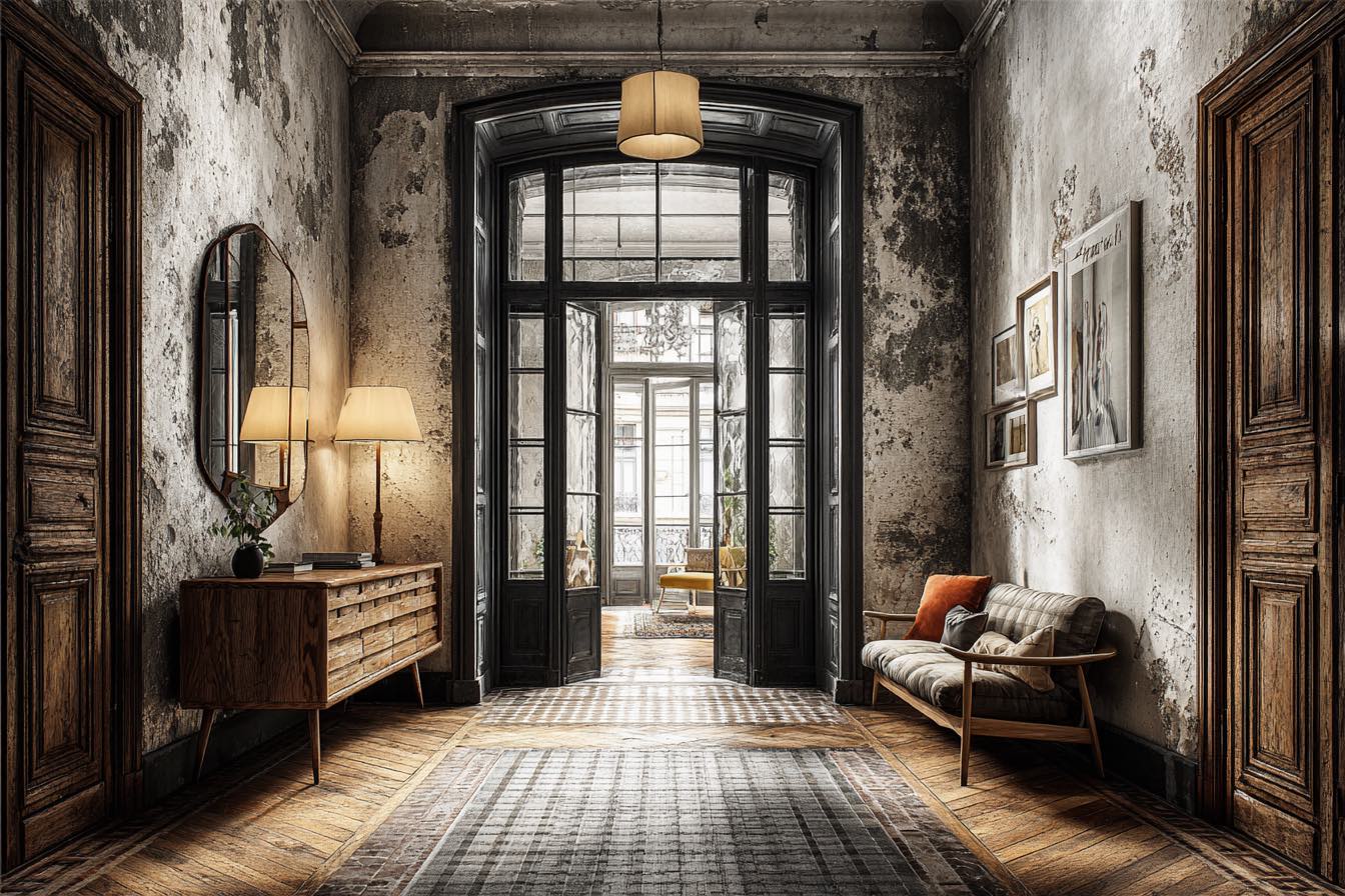The entrance hall of the flat
