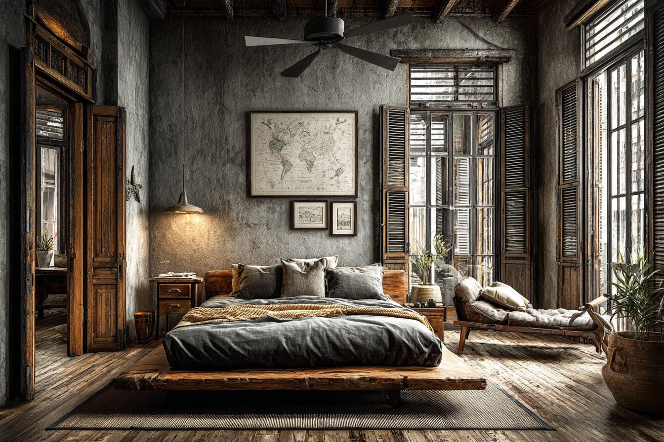 The main bedroom, facing the courtyard