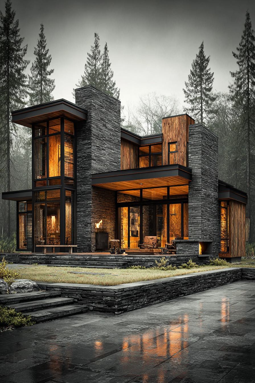 Hollow Pine House, a timber villa on the north shore