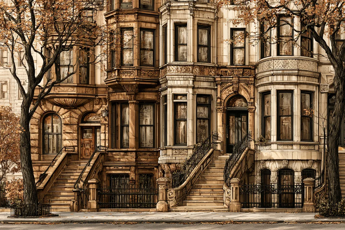 New York brownstones