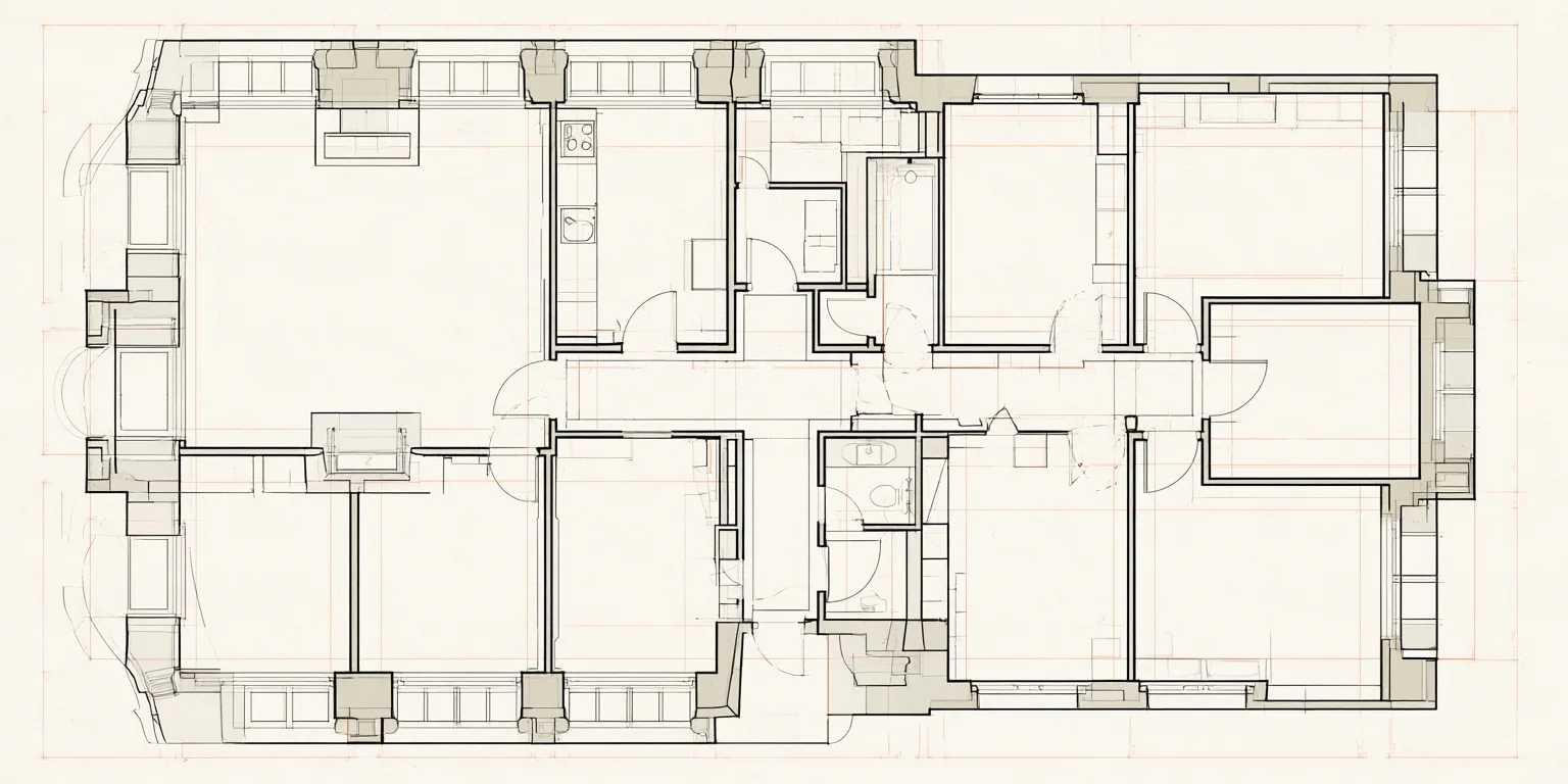 Rue de Verneuil — third floor, plan as measured