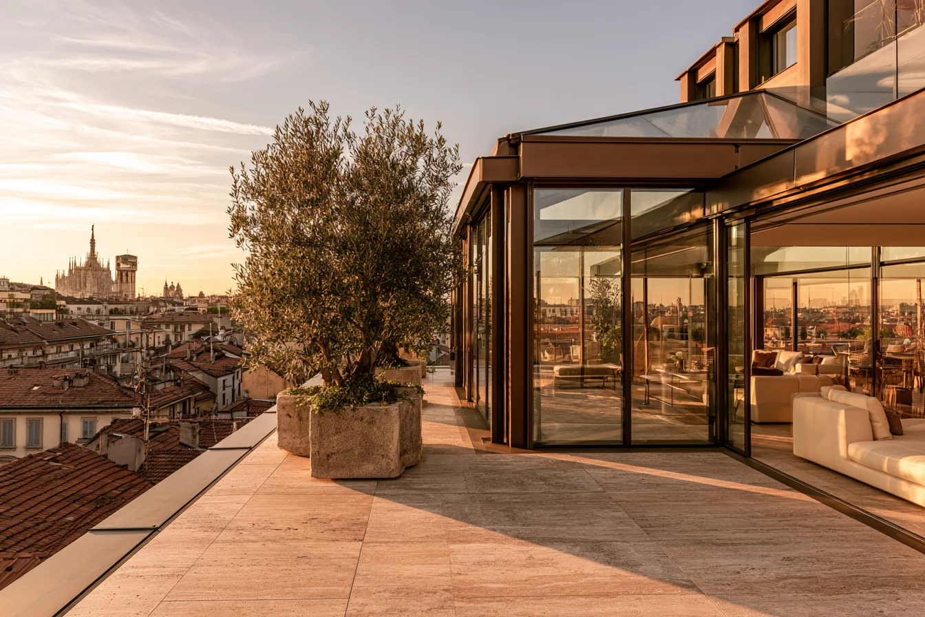 Roof apartment on Via Solferino, Milan