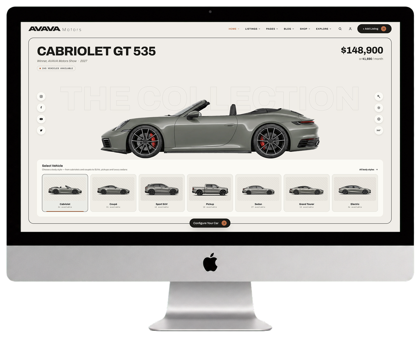 AVAVA Motors – Car Dealer & Automotive Marketplace HTML Template - 1
