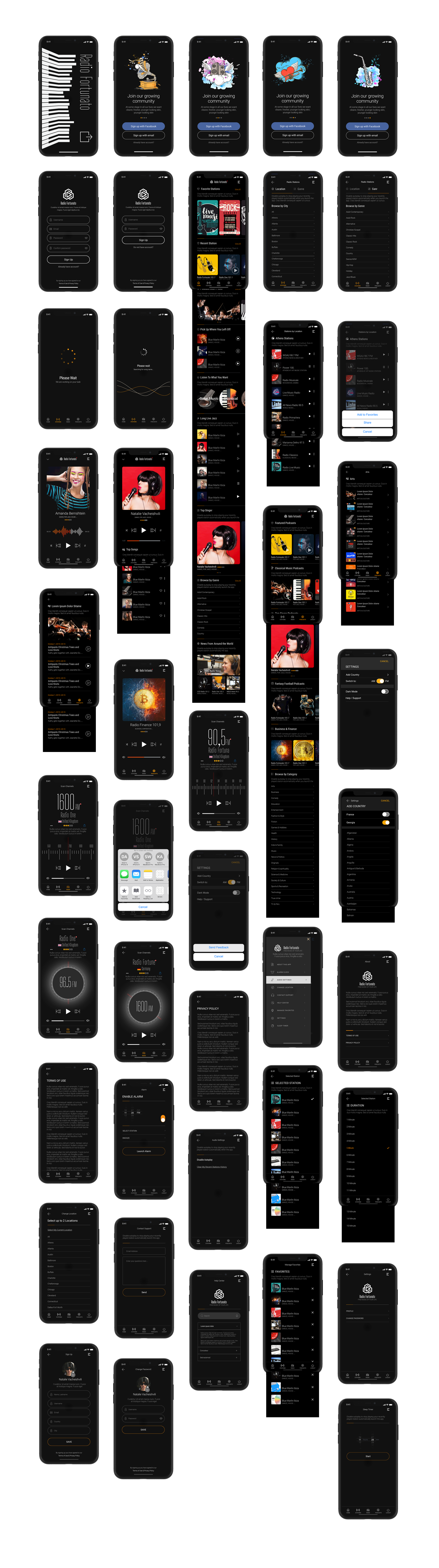 Fortunato - Radio UI Kit for Mobile App - 6
