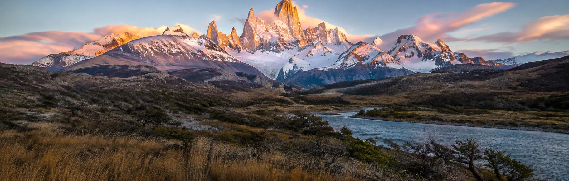Wind across the steppe in Patagonia