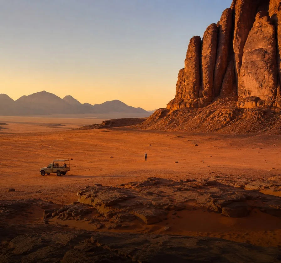 A desert camp in Wadi Rum