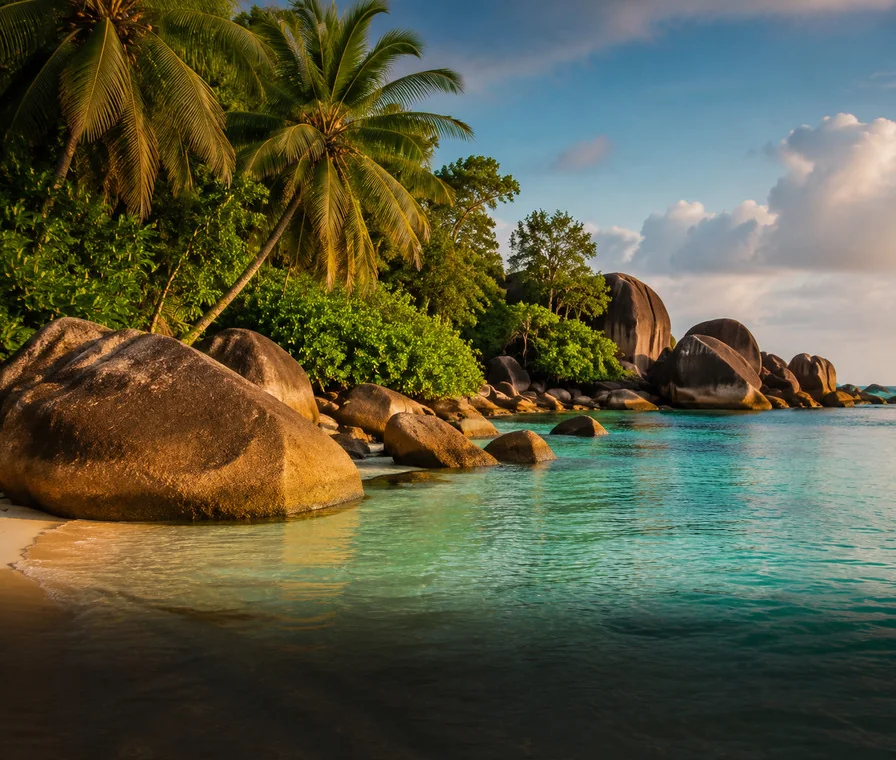Palms at Anse Lazio