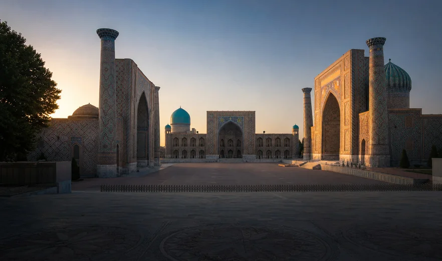Tilework on the Registan, Samarkand
