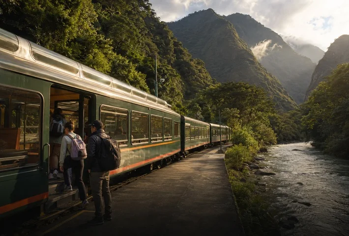 16:22 — the train back at dusk