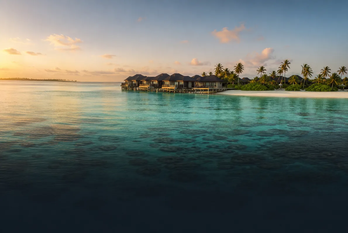 The Maldives — an atoll seen from the air