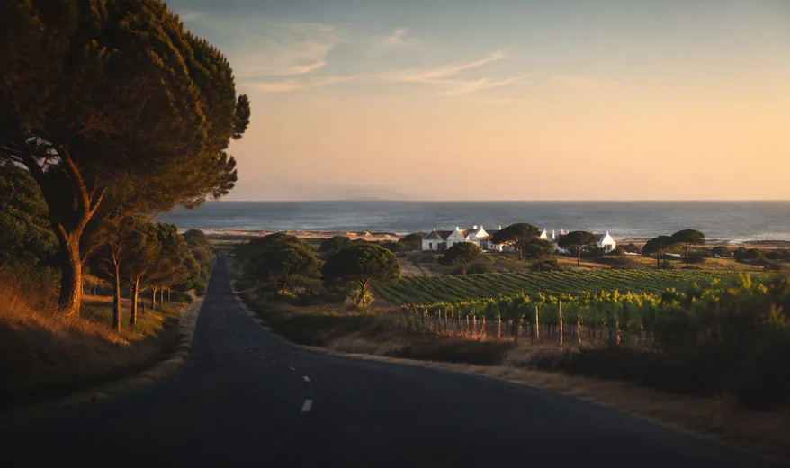 Coast road above the Atlantic, Portugal