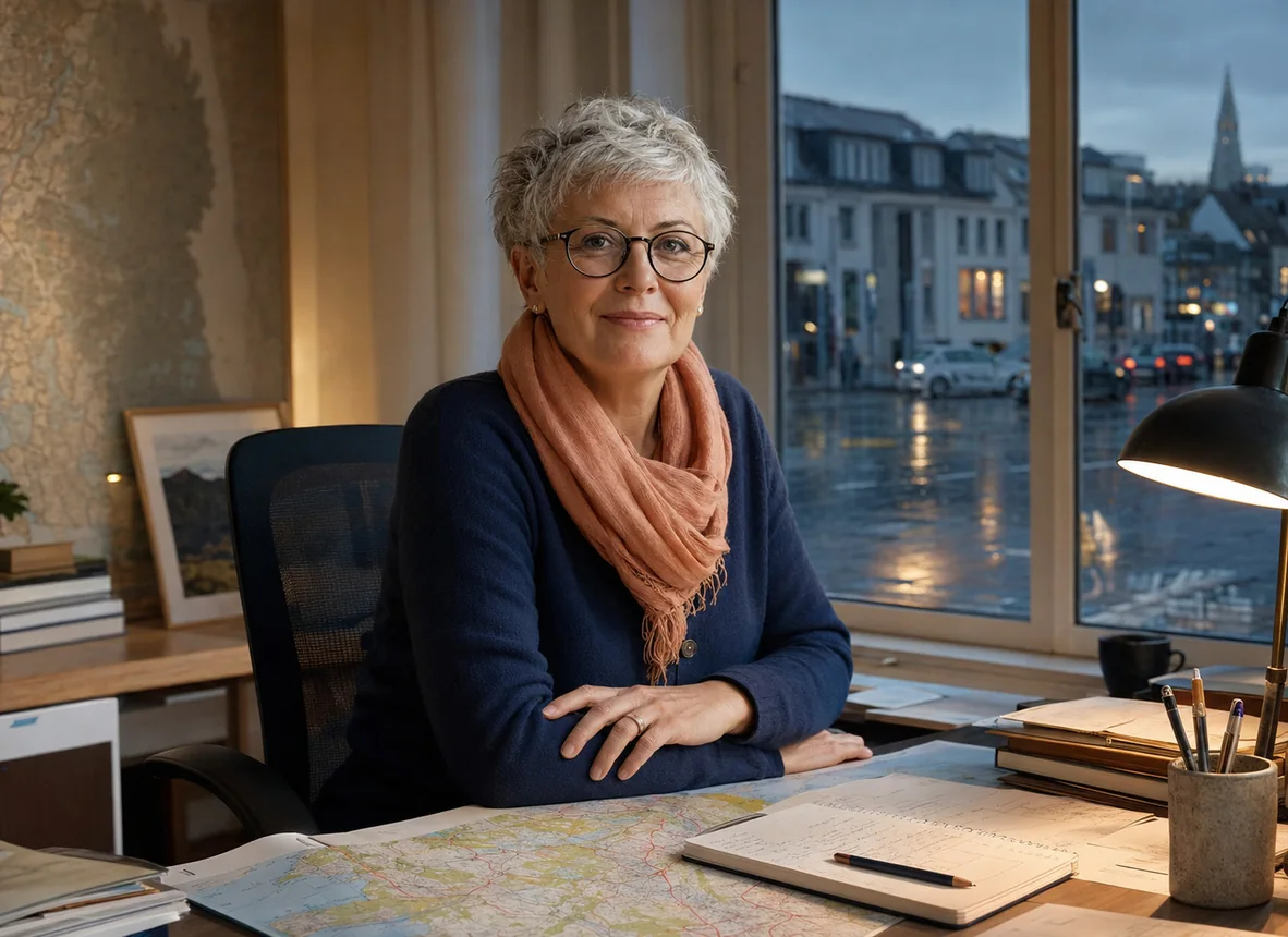 Hélène Dupré on the night desk, watching trips in progress