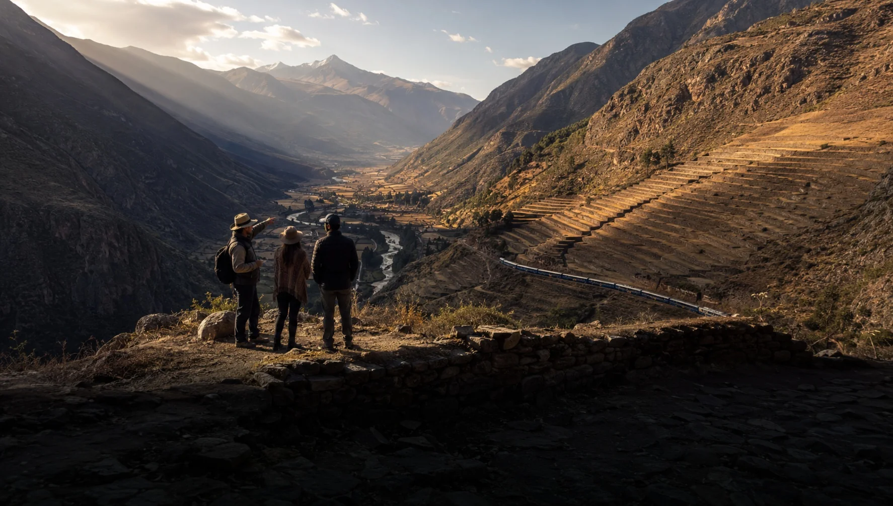 Peru — Machu Picchu above the Urubamba valley